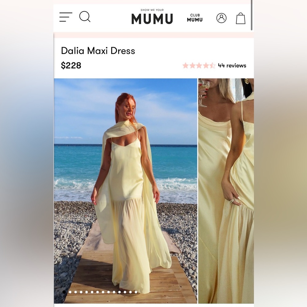 Show me your mumu- Dalia Maxi Dress in yellow